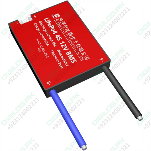 3.2Vdc Common Port DALY BMS 4S 12V 50A LiFePo4 Battery