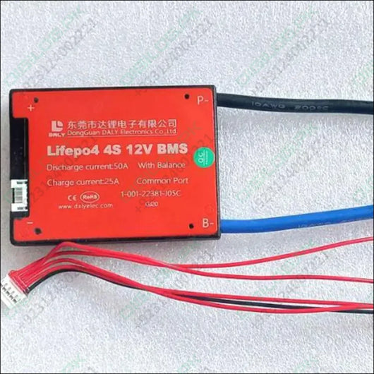 3.2Vdc Common Port DALY BMS 4S 12V 50A LiFePo4 Battery