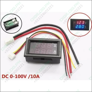 Dsn-vc288 Panel Mount Dc 100v 10a Voltmeter Ammeter