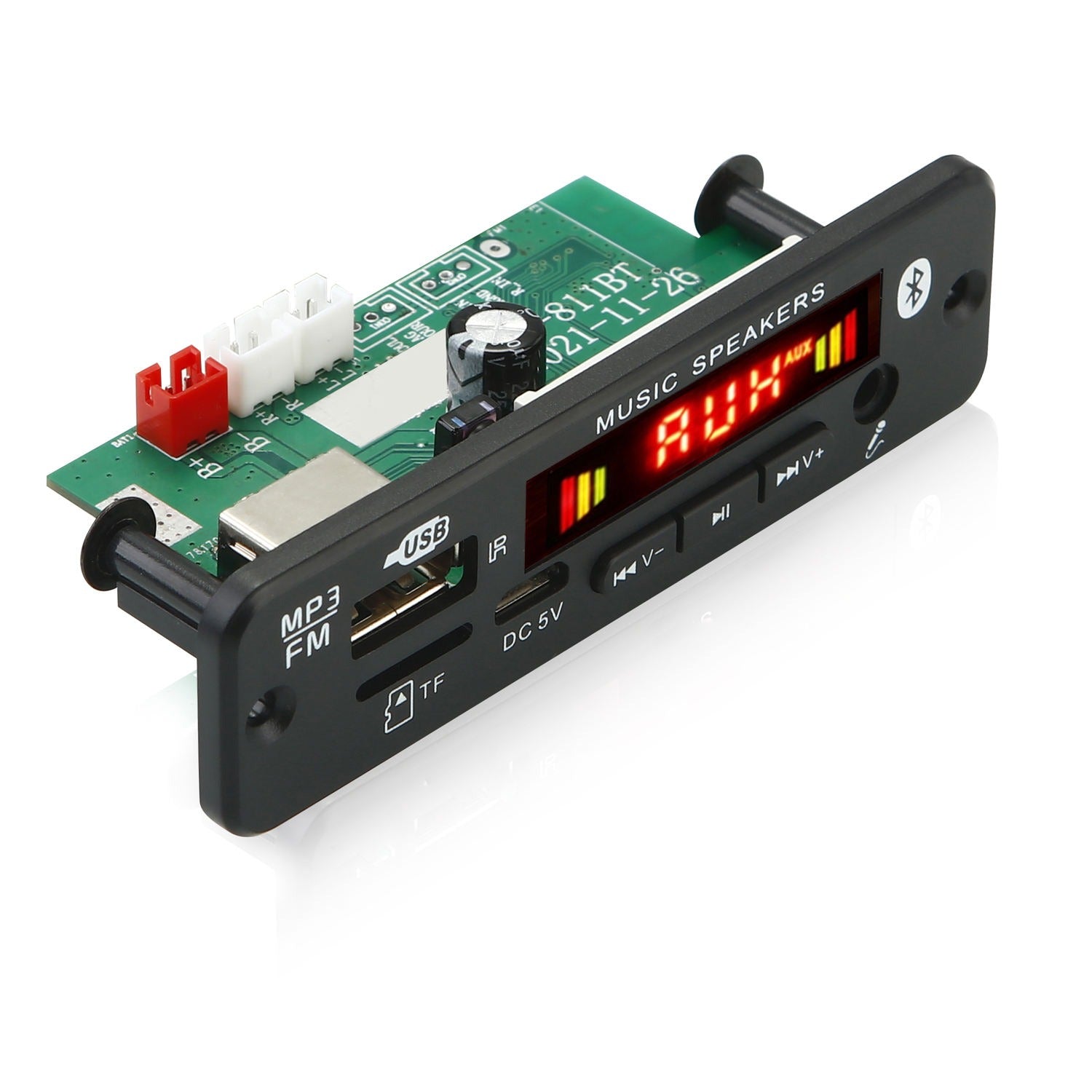 DC 12V18V 5.0 MP3 Decoding Board 40W Amplifier Audio DIY MP3 Player Car FM Radio Module TF 3.5mm Mic Wireless Card