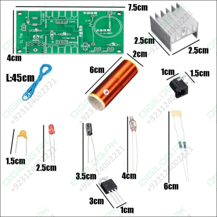 DIY Mini Tesla Coil Plasma Speaker Kit Unassembled