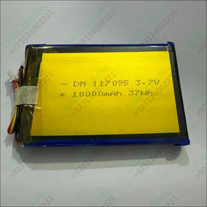 DM 117095 Li-Polymer Battery – 3.7V 10000mAh (37Wh) 3-Wire with Connector High-Capacity Rechargeable Cell - Batteries