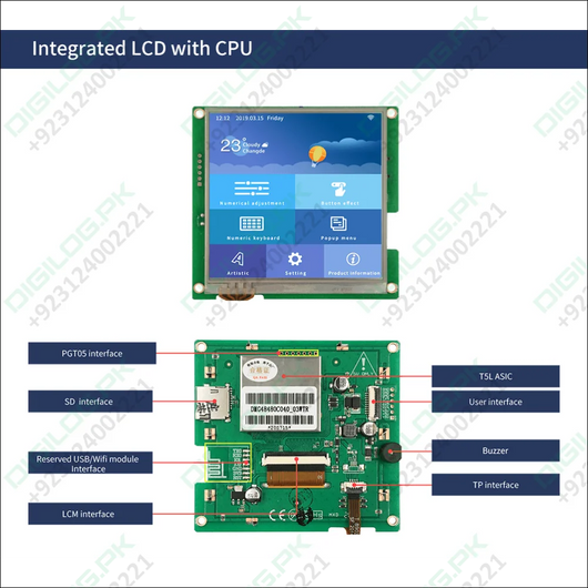 4.0 Inch Hmi Lcd Display Dmg48480c040_03w Commercial Grade