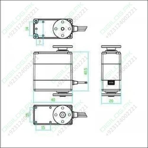 Doman Rc Metal Gear Dm - rs151m 360degree Robot Servo 15kg