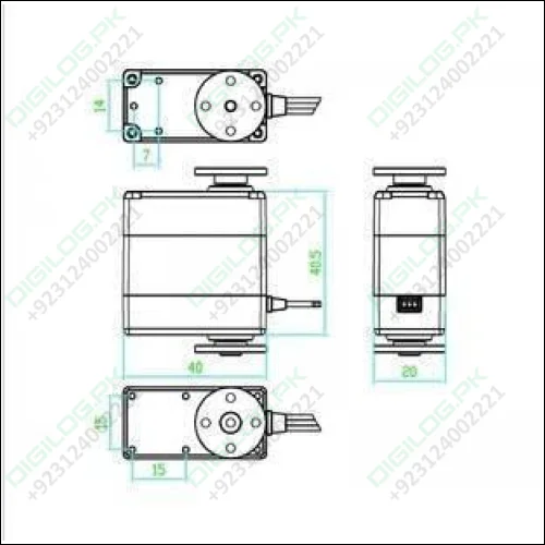 Doman Rc Metal Gear Dm - rs151m 360degree Robot Servo 15kg