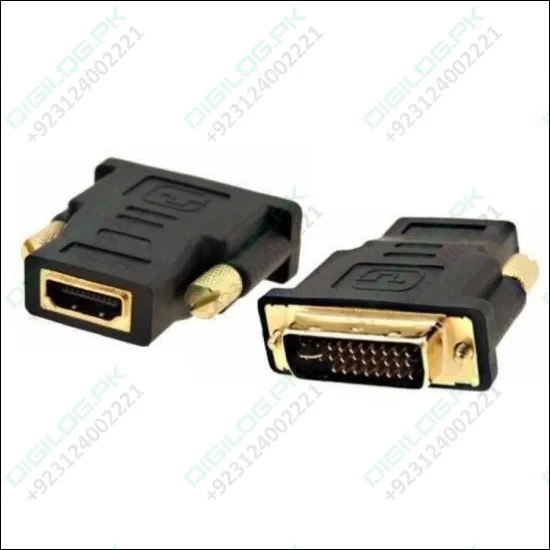 Dvi To Hdmi Converter Dvi-i Male Female Video Plug Adapter