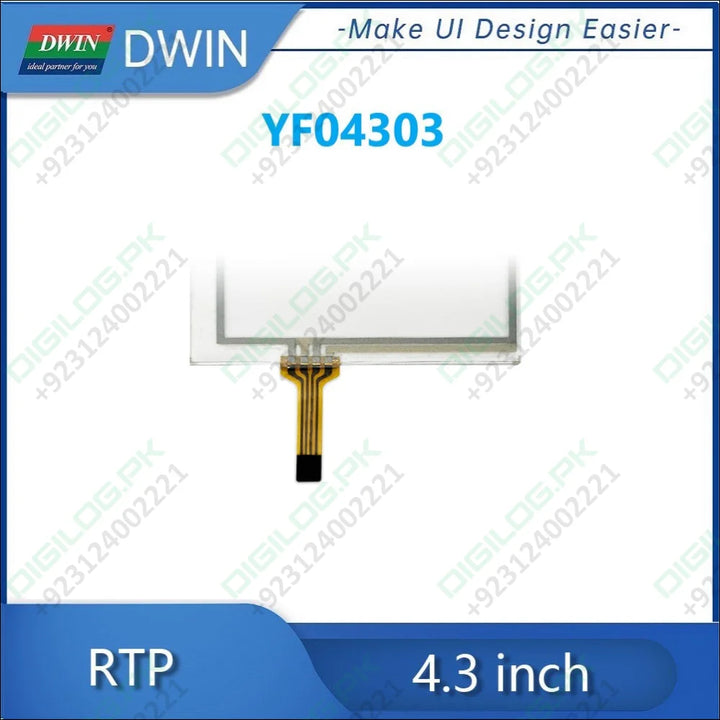 DWIN 4.3 Inch 4 Wire Resistive Touch Panel YF04303