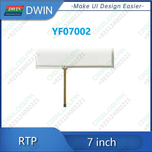 Dwin 7 Inch 4 Wire Rtp Resistive Touch Panel Yf07002 - LCD