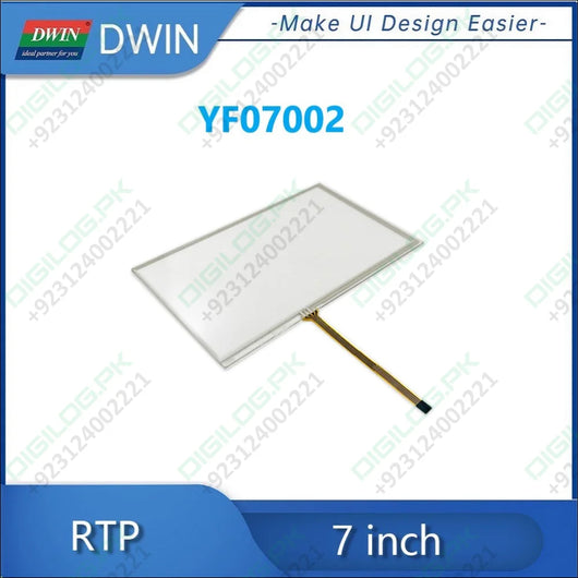 Dwin 7 Inch 4 Wire Rtp Resistive Touch Panel Yf07002 - LCD