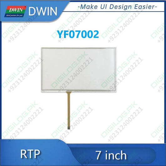 Dwin 7 Inch 4 Wire Rtp Resistive Touch Panel Yf07002 - LCD