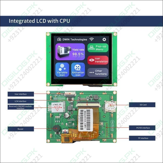 Dwin 3.5 Inch Hmi Tft Touch Screen Lcd Display Dmg32240c035