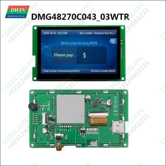 Dwin 4.3 Inch Hmi Tft Touch Screen Lcd Display