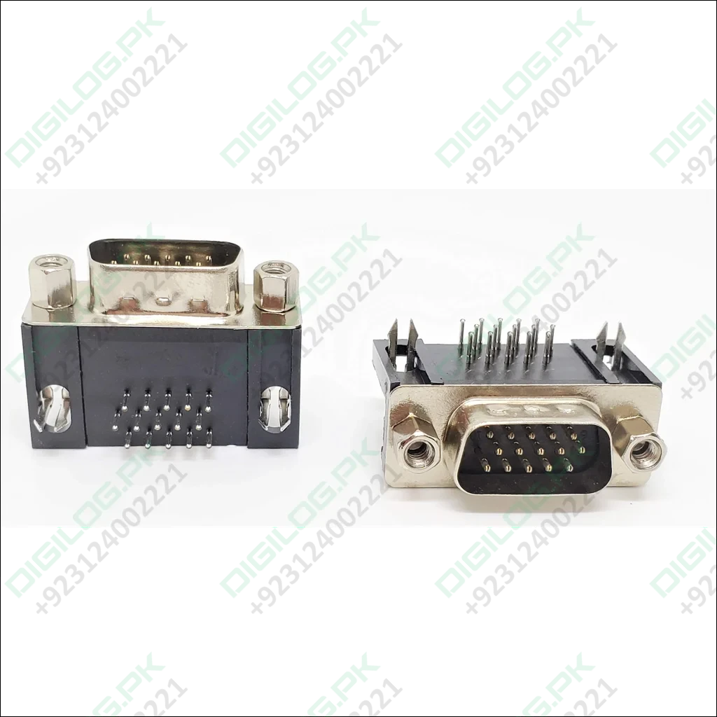 Db15 Male Right Angle Connector d Sub High Density Pcb