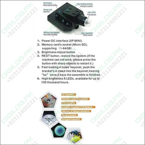 Digital Microscope 4.3in Hd Led 3.6mp 1 - 600x Continuous
