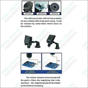 Digital Microscope 4.3in Hd Led 3.6mp 1 - 600x Continuous