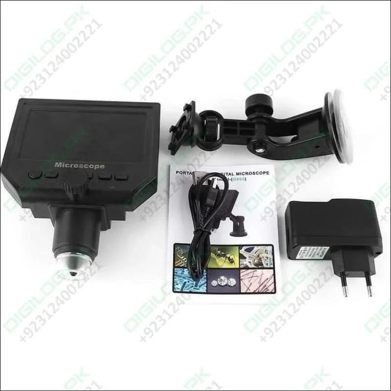 Digital Microscope 4.3in Hd Led 3.6mp 1 - 600x Continuous