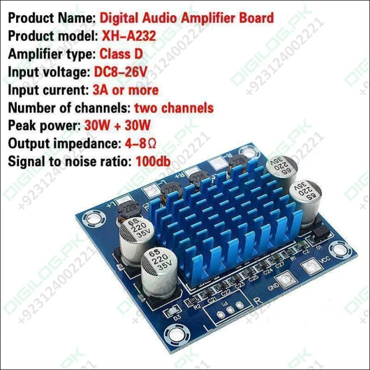 Durable Tpa3110 Xha232 30w + 2.0 Channel Digital Stereo