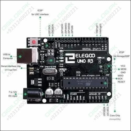 Original ELEGOO UNO R3 Board with USB Cable Compatible