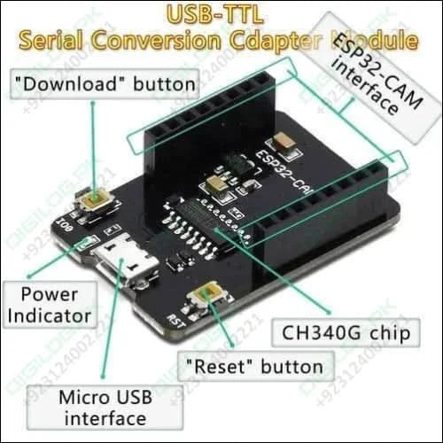 Esp32 Cam Mb Micro Usb Programmer Ch340g To Serial Port