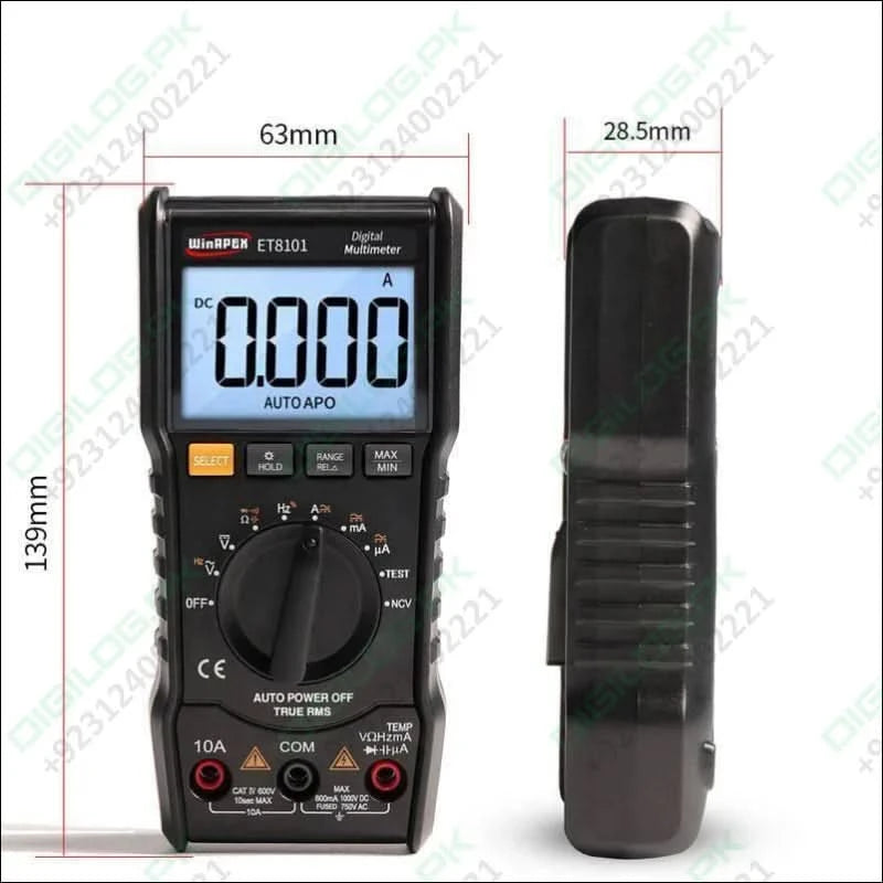 Et8101 True - rms Digital Multimeter Ac/dc Voltage Current