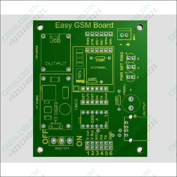 Sim Easy GSM Board With Battery And Charging Circuit