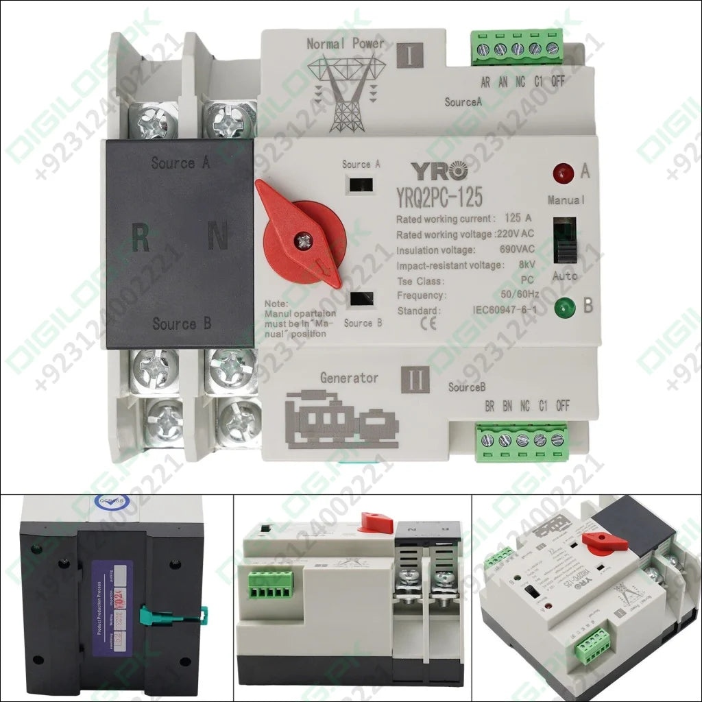 Efficient 125A Dual Power Automatic Transfer Switch