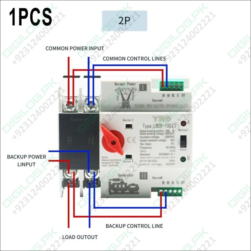 Efficient 125A Dual Power Automatic Transfer Switch