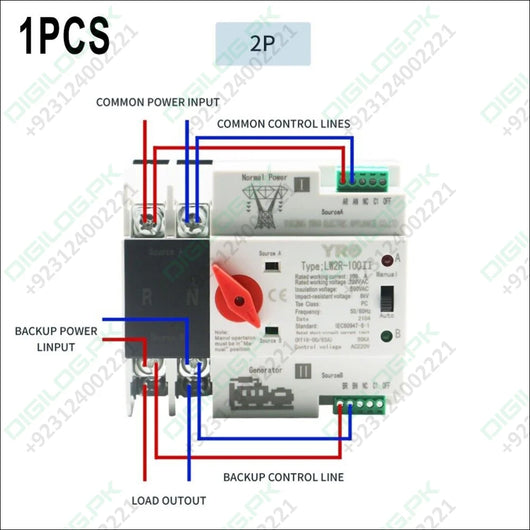 Efficient 125A Dual Power Automatic Transfer Switch