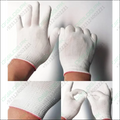 Electronic Anti Static thin Nylon white gloves 13 Knitted