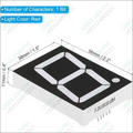 FJS18101BH 38mmx56mmx11mm Led 7 Segment 1 Digit RED Common Anode Display 1.8 inch Digit size