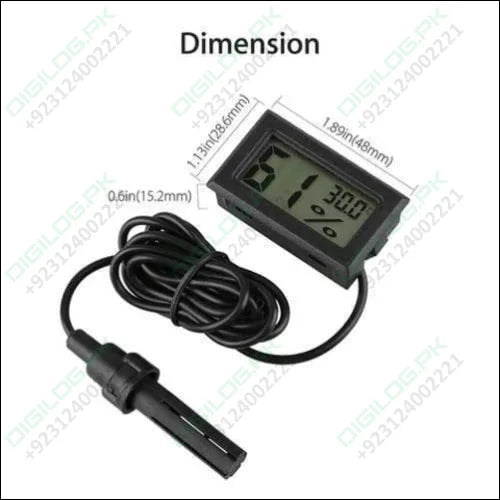 Fy12 Thermometer and Hygrometer Humidity Meter with Display