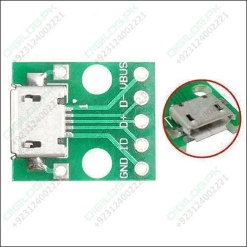 Female Micro Usb To Dip 5-pin Bread Board Power Supply