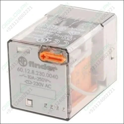 Finder Relay 220vac 60.12 With 8pin Rail-mount Socket Base