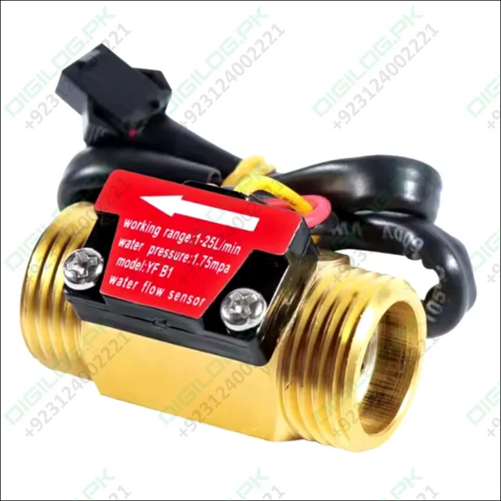 YF-B1 Brass Flow Sensor for Liquid Measurement - Digilog.pk