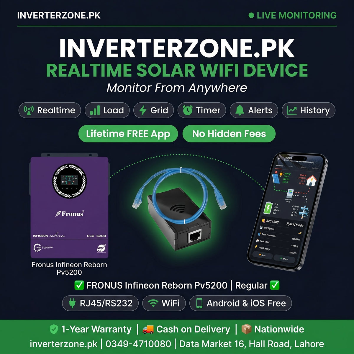 Fronus Infineon reborn Pv5200 Solar WiFi Dongle - Real-Time Solar Monitoring
