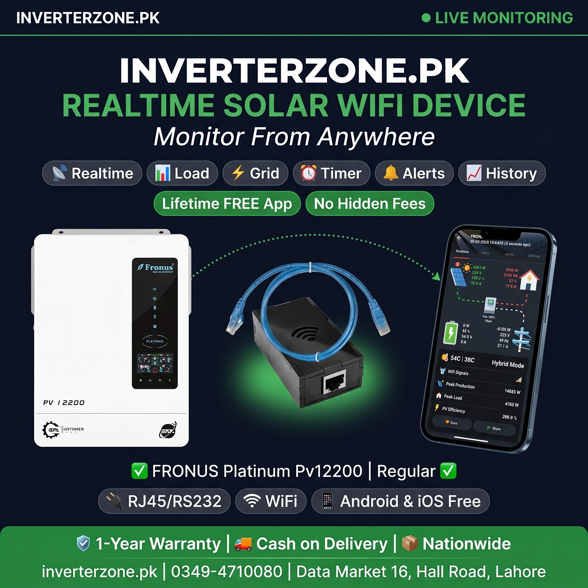 Fronus Platinum Pv12200 Solar WiFi Dongle - Real-Time Solar Monitoring