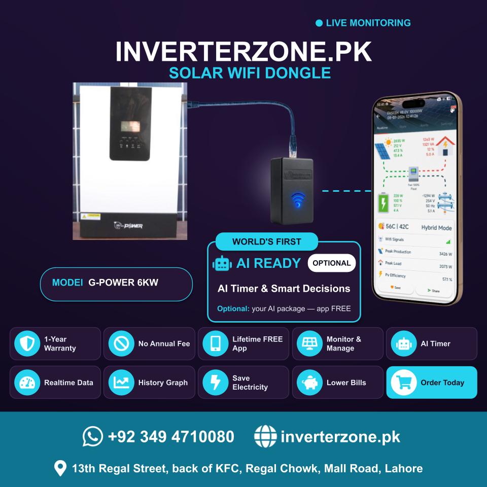 G-Power 6kw Proton 60 hv 001 Solar WiFi Dongle - Real-Time Solar Monitoring