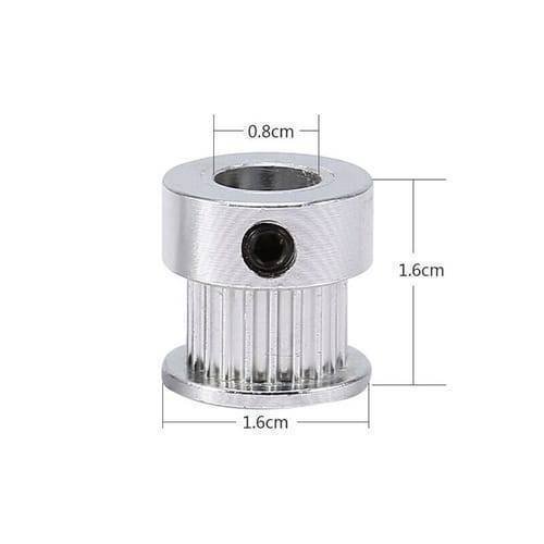 Gt2 Pulley 20 Teeth 8mm Bore Timing Gear Aluminum Alloy For