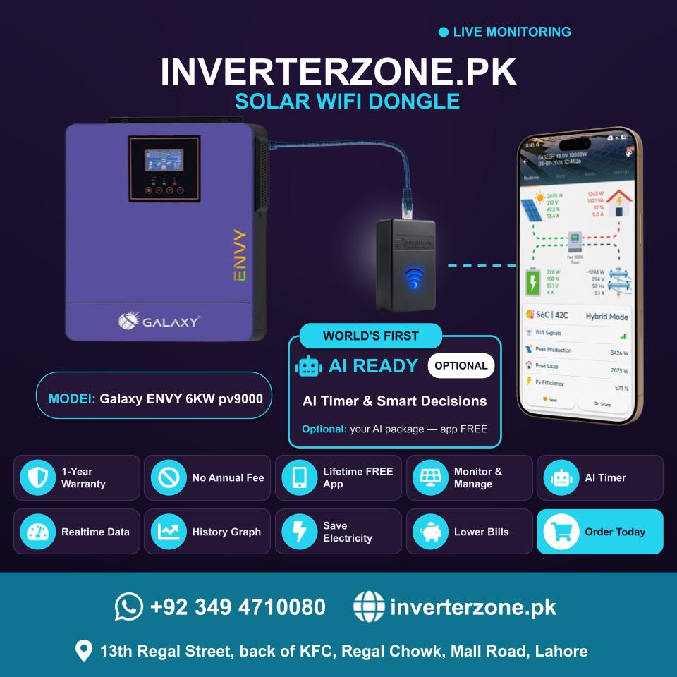 Galaxy ENVY 6KW pv9000 Solar WiFi Dongle - Real-Time Solar Monitoring