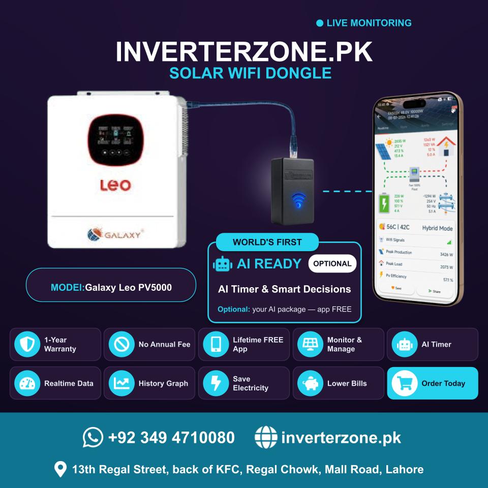 Galaxy Leo PV5000 Solar WiFi Dongle - Real-Time Solar Monitoring