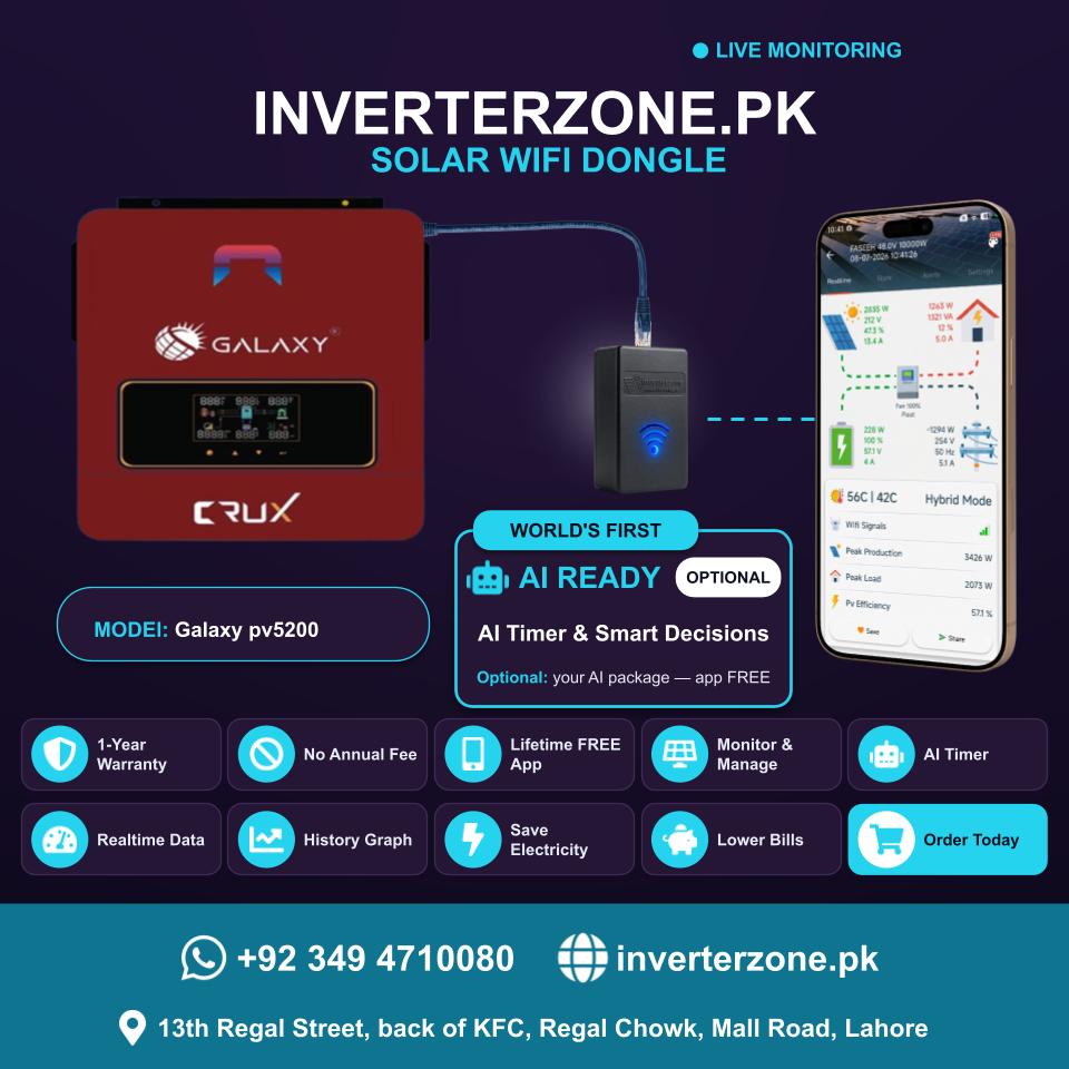 Galaxy pv5200 Solar WiFi Dongle - Real-Time Solar Monitoring