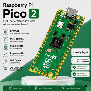 Raspberry Pi Pico 2 RP2350 Microcontroller Development Board – 520 KB SRAM, 4 MB Flash