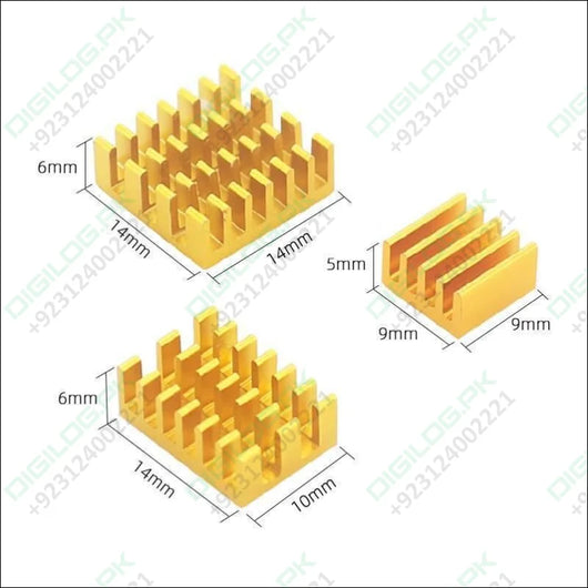 Gold Color Raspberry Pi 4B PI4 Radiator Heatsink Heat Sink