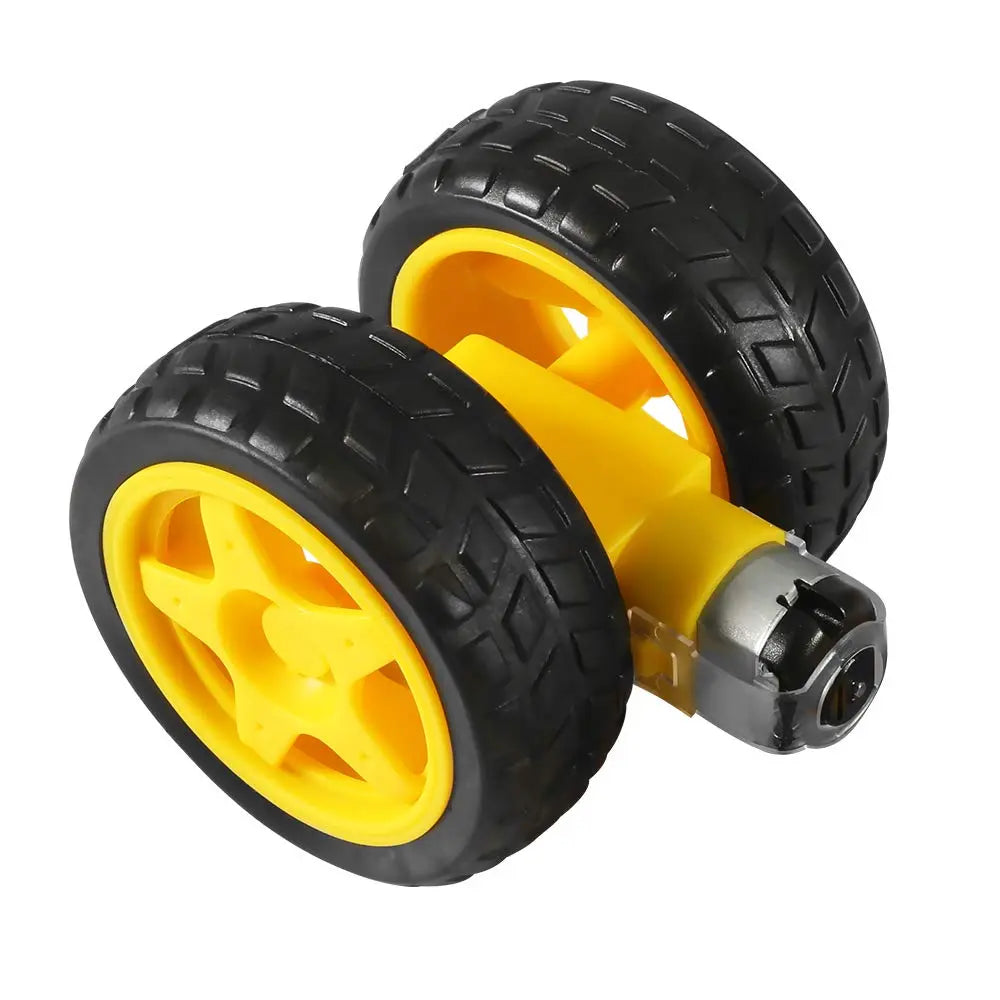 Rc Car Tt Gear Motor Dc 3v-6v Robot Smart Tyre Wheel Set
