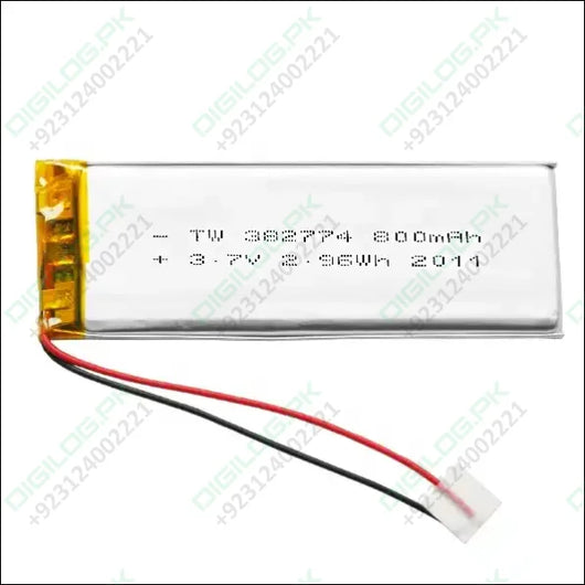 3.7v 800mah Battery Rechargeable Lithium Polymer Ion