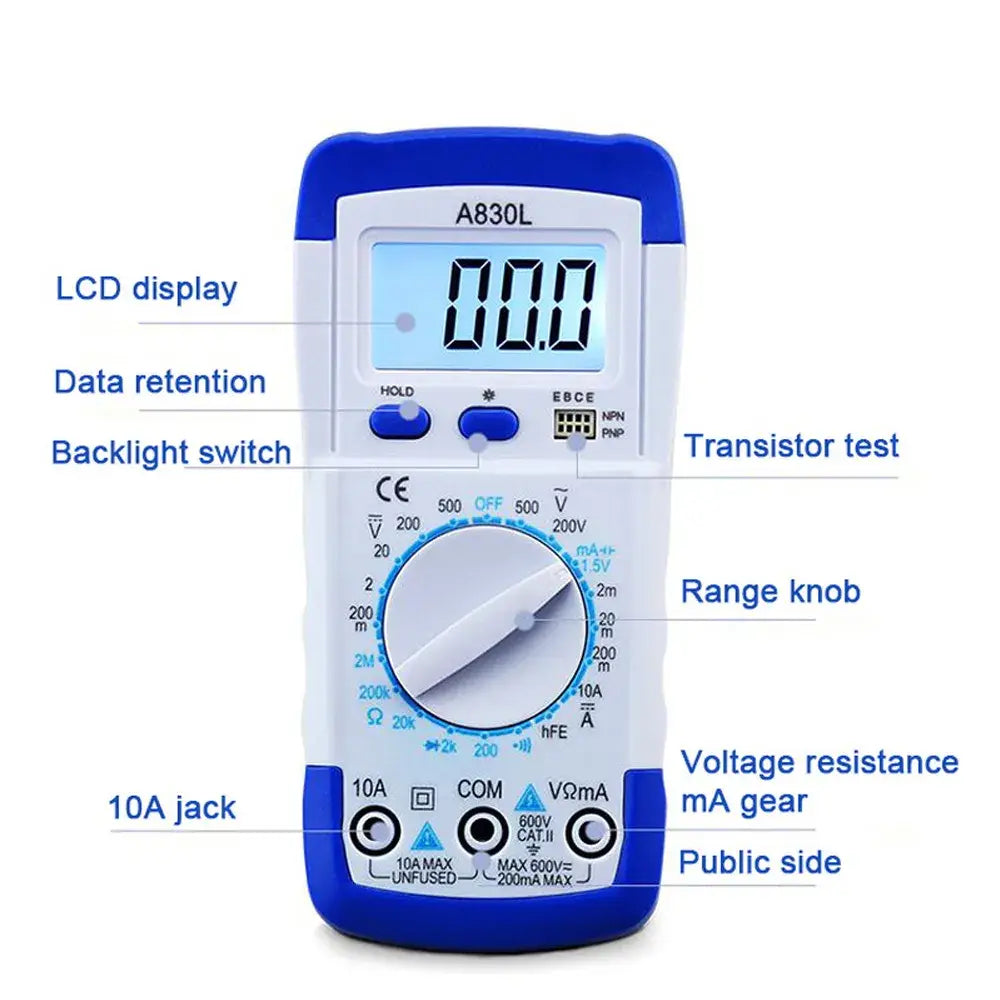 Digital Lcd Multimeter A830l