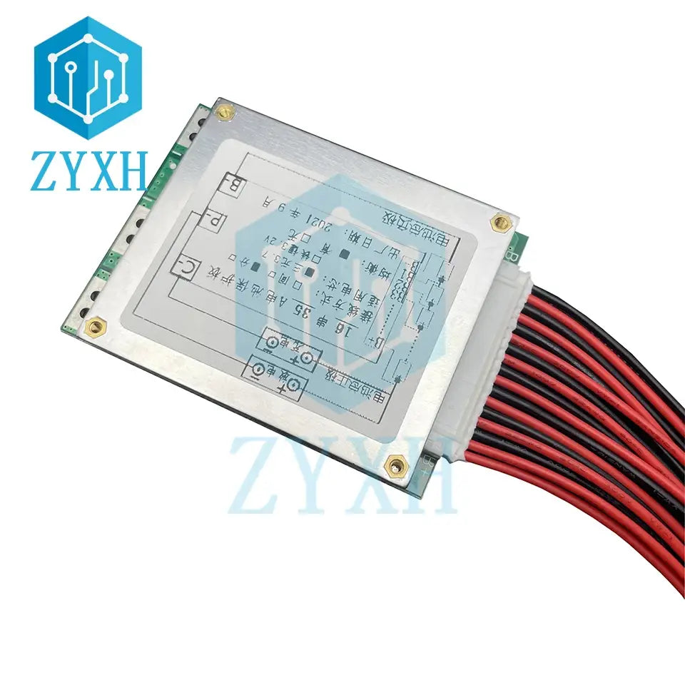 16S 60V 35A Li-Ion Lithium 18650 BMS Protection Board