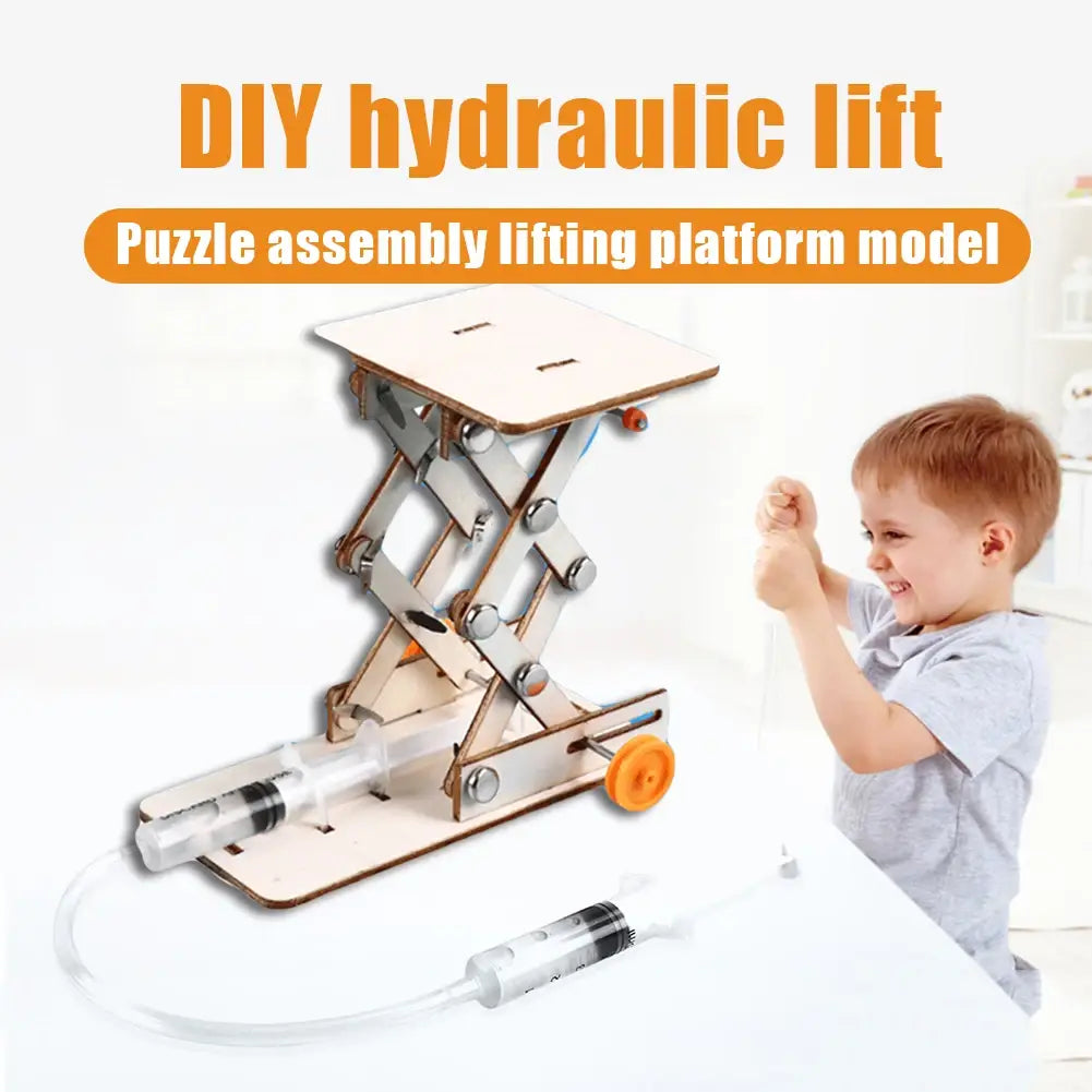 Kids Diy Hydraulic Lift Table Model Scientific Experiment