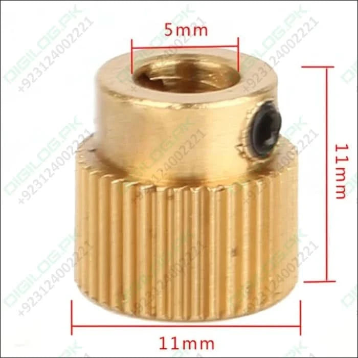 40 Tooth Gear Brass Extruder Wheel Gear for Printer Cr-10 Cr-10S S4 S5 Ender 3 Pro