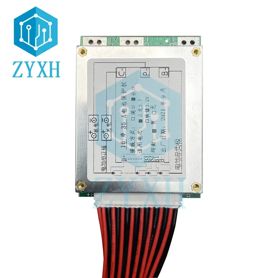 16S 60V 35A Li-Ion Lithium 18650 BMS Protection Board